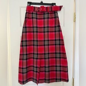 Kate Spade Plaid Midi Skirt